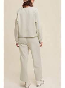 Cakulo Womens Sweatsuits 2 Piece Lounge Sets Fall Outfits Wide Leg Jogger Sweat Pants Loungewear Set Track Suits