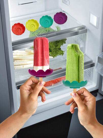 1 pieza Soporte para helados de silicona, sin diseño de goteo, soporte reutilizable para pop Sicle, portavasos de helado para gestionar golosinas congeladas, fácil de limpiar, ligero, adecuado para refrigerador, días de verano y fiestas de cumpleaños