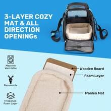 Secure Zipper Anti-Escape Pet Carrier Backpack | Spacious Ventilated Foldable Cat/Dog Travel Bag | Car & Airline Approved Collapsible Cage With Breathable Design - Lake Blue - 查看 4