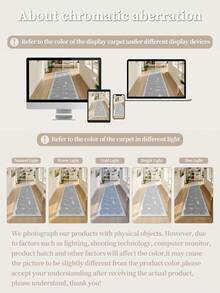 1 peça de tapete cinza, estilo minimalista moderno, tapete de corredor, 900g/m², 0,5cm de espessura, antiderrapante, lavável à máquina, decoração para casa, sala de estar, cozinha, corredor, quarto, sala de jantar, escritório, todas as estações