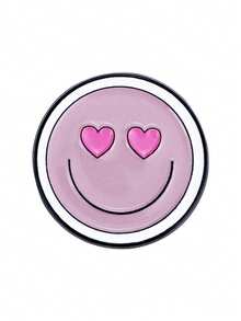 笑脸卡通珐琅胸针圆形金属徽章服装包包配饰创意翻领别针，适合作为礼物送给朋友和同学