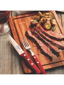 Jumbo 12-Piece Barbecue Cutlery Set With Wooden Handle And Stainless Steel Original Kitchen - Tramontina - 木頭 - 查看 5