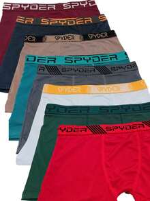 Kit 5 Cuecas Boxer Masculinas Original Spyder microfibra - Multicolorido - Visão 7