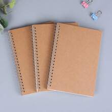 Quaderno a spirale A5, pagine con griglia, adatto per ufficio, lavoro, scuola, forniture per l'aula, regali di fine anno (opzioni di copertina nera/carta kraft), una taglia, consegna casuale della copertina. Adatto anche per forniture scolastiche, stagione back to school. - Multicolore - Visualizzare 8