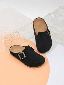 儿童厚底一脚蹬凉鞋，适合户外、室内、办公室穿着，春夏季 - 黑色 - 查看 7