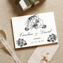 Personalisiertes weißes, grünes, rosa Hochzeitsgästebuch, individuelles Gästebuch, Verlobungsempfangs-Unterschriftenbuch, Hochzeitsjahrestags-Buch, Bridal-Shower-Geschenk, multifunktional, ornamental, wiederverwendbar, exquisit, stilvolle, hochwertige, farbige, moderne, individuelle, einzigartige, ideale Geschenke für ihn, ideale Geschenke für sie, Freund, Vater, Freundin, Mutter, Familie, Freunde, Teeraum, Zuhause, Garten, Büro, für Jahrestage, für Valentinstag, für Muttertag, für Geburtstage, für Vatertag, für Abschluss, für Hochzeiten, für Einweihung