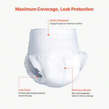 Adult Incontinence Underwear, High Absorbent Protective Underwear For Men & Women, Disposable Adult Pull-Ups Diapers With Leakproof Leg Cuff & Wetness Indicator - M Size, 64 Count (4 Pack Of 16) - Composite Film M Size - View 3