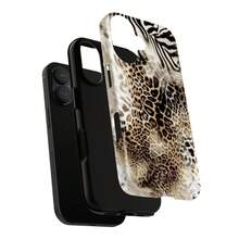 Animal Print Cheetah Zebra Tiger Phone Case Retro Design, Aesthetic Phone Cover For IPhone 16 Pro Max, , Pixel - 白色 - 查看 5