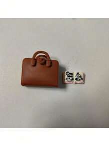 2pcs/3pcs/6pcs Mini Desk & School Bag Set, Cute And Compact, Recreating Classroom Scene With Creative Design. Detailed Realistic Miniature Desk And School Bag, Perfect Accessory For Dollhouse, DIY Crafts Or Photography Props, Endless Fun