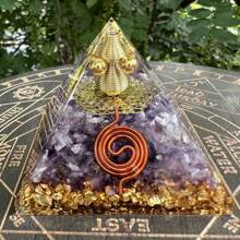 Boho Resin Geometric Pyramid Decor Large 6.5cm - Aesthetic Crystal Obelisk Shelf Decor, Zen Office Ornament, Spiritual Gift For Women Men,Nique Gift Idea For Housewarming Office Desk Display