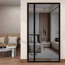 1 Stück schwere magnetische Fliegengittertür, faltbar, Mesh mit kleinen Löchern gegen Mücken, stabil und fällt nicht herunter, Mesh-Material, moderner minimalistischer Stil, schwarzer Vorhang, belüftend und insektenabweisend, geeignet für den täglichen Hausgebrauch und zum Mückenschutz im Sommer