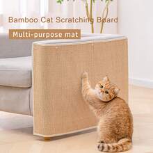 Protecteur de canapé anti-griffures pour chat avec agrafes | Tapis à gratter en sisal durable | Empêche le glissement en toute sécurité | Pour les canapés en tissu/