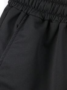 3 件男士夏季松紧腰抽绳口袋字母图案短裤，适合度假、海滩、户外运动、慢跑