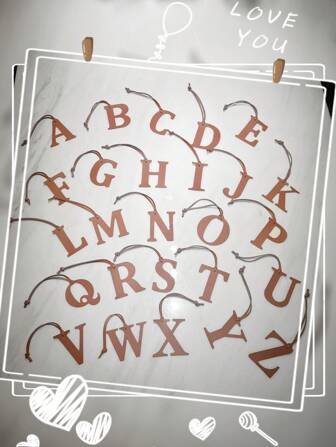 1pc Solid Color PU Leather Fashion Simple Versatile 26 English Uppercase Letter Shape Shoulder Bag Backpack Handbag Tote Bag Underarm Bag Cosmetic Pouch Other Storage Pouch Keychain Car Charm Keyring Luggage Tag Identifier Suitable For Couples, Best Friends, Students, Men & Women, Office, Casual, Dating, Holiday, Travel, Suitable As Gift For Girlfriend, Mother, Children Birthday