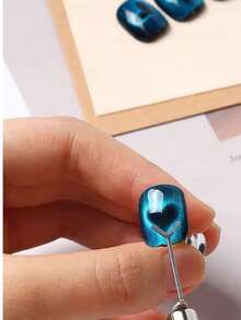 New Heart-Shaped Cat Eye Magnet Stick Set Nail Art Tools Y Shaped Small Iron Piece Magnet Stick For Magnetic Polish Effects Nail Art Nail Supplies Tool - Multicolor - View 5