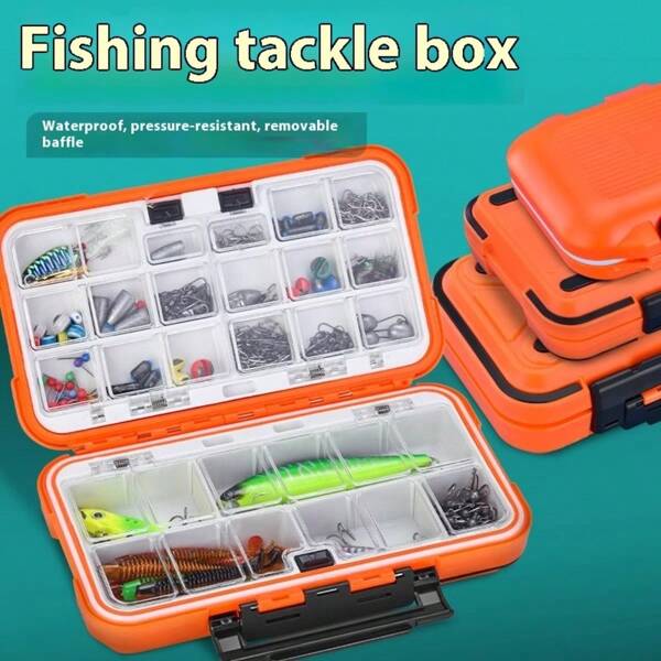 1pc Double-Sided Lure Fishing Accessories Box, Portable Bait & Hook Storage Tool Kit