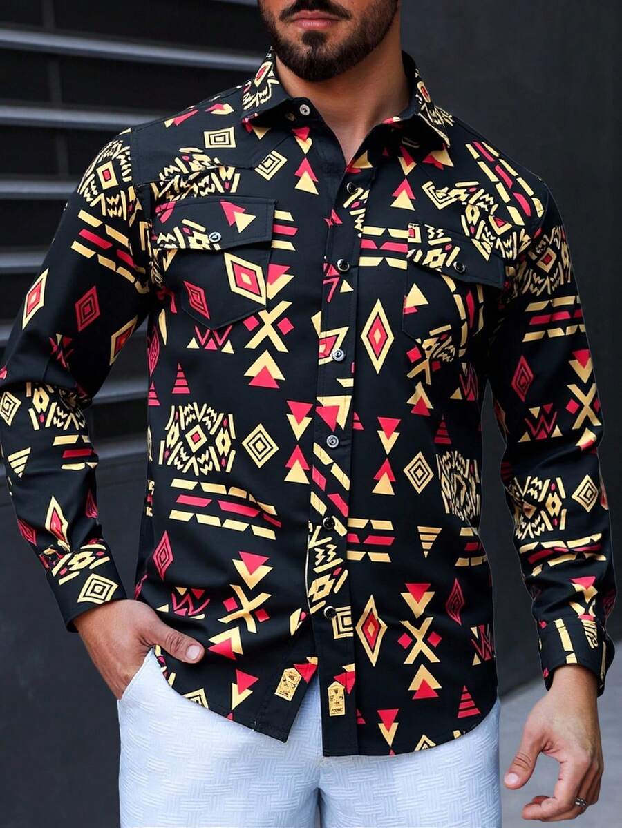 Camisa Manga Larga Vaquera Slim negra muy suaves y espectaculares - Negro - Ver 1