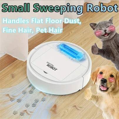 [3-In-1 Robot Vacuum] 3-In-1 Robot Vacuum And Mop Combination | USB Rechargeable, Ideal For Pet Hair, Hard Floors, And Daily Cleaning
