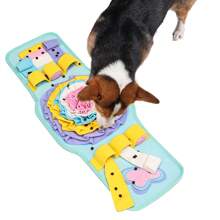 Estera de olfateo en forma de reloj, juego de búsqueda de olfato del paraíso del sabueso, juego de rompecabezas interactivo, juguete para masticar, adecuado para todas las estaciones - Multicolor - Ver 8