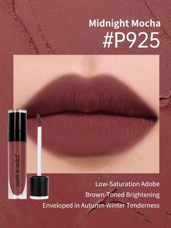  Pintalabios líquido Wet N Wild MegaLast Liquid Catsuit mate - Midnight Mocha - 6g