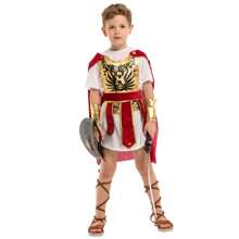 Disfraz de guerrero romano para niños, set de disfraz de gladiador unisex para Halloween - Multicolor - Ver 6
