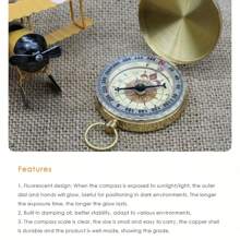 1 Compass For Navigation, Vintage Luminous Pocket Watch Compass, Pure Copper Shell, Suitable For Camping/Orienteering/Hiking Personalized Carved Copper Handwritten Compass | Customize Work Compass Gift For Friends | Anniversary Birthday Wedding Gift