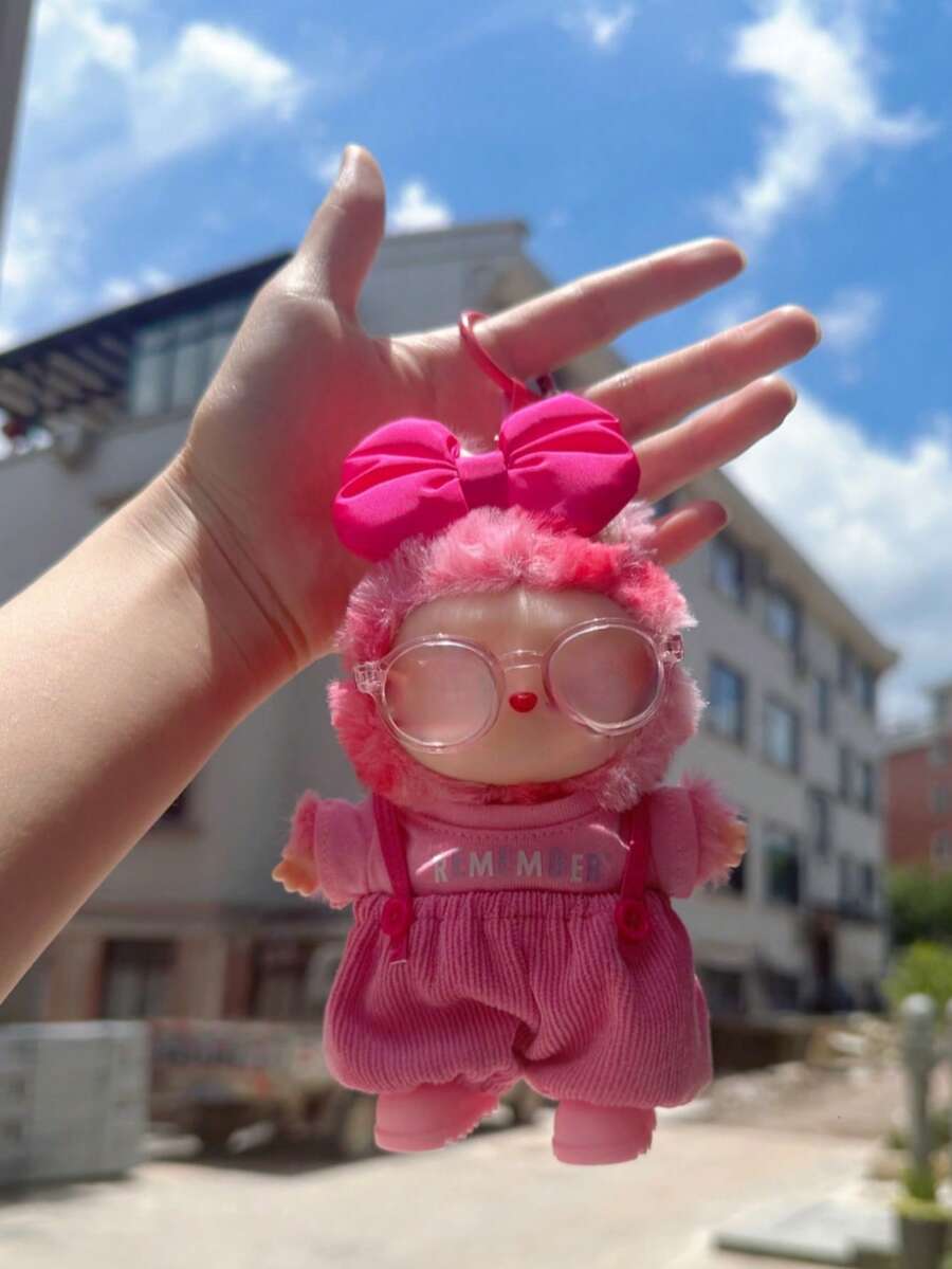 1-5pcs For Labubu Complete Set Of Matching Clothes, Rose Bow Accessories, Glasses With Lenses, Matching Shoes, Glasses, Clothes, Shoes And Accessories Suitable For Most Dolls - Multicolor - View 1