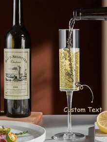 1/2/6/12pcs High Quality Champagne Glasses, Customized Bridesmaid Champagne Glasses,Customizable Name And Title And Bow ,Pink/White, Premium Champagne Flutes Suitable For Whisky, Wine, Cocktail, Beer, Champagne, Water, Milk, Oatmeal, Tea, Juice, Breakfast, Coffee, Beverages, Ideal For Cafes, Home, Restaurants, Parties, Galas, Offices, Father's Day, Mother's Day, Friends Gifts, Valentine's Day Gift - Multicolor - View 3