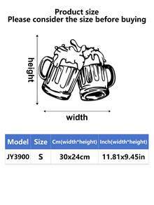 1pc Of "Cheers" Beer Glass Metal Wall Art, Metal Sign With Beer Glass Silhouette, Durable Indoor/Outdoor Wall Decoration, Suitable For Home, Bar, Cafe, Party, Restaurant, Kitchen, Etc., Perfect Gift For Beer Lovers, Halloween, Thanksgiving, Christmas Gift, Ideal Holiday Gift