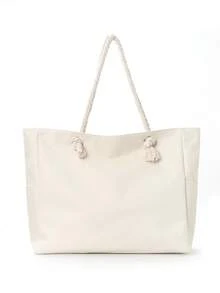 1pc Large Printed Beach Tote Bag With Zipper, Summer Girls Tote Bag, Pool Vacation Storage Bag, Large Capacity Shoulder Bag, Multiple Usage Scenarios, Suitable For Beach Sunbathing, Picnic, Camping, Travel, Gym, Pool Bag, Beach Bag, Weekend Bag Reusable Shopping Bag Or Daily Commuting - Multicolor - View 6