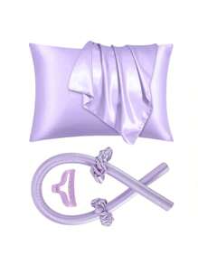 5 件套无热卷发套装，卷发棒头带，带发圈发夹，弹性发圈，柔软 DIY 波浪卷发造型工具，适合中长发卷发，返校、旅行度假必备品，女士发饰