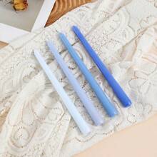 4pcs/Set Multicolor European Style Tall Tapered Odorless Smokeless Candles, Wedding Anniversary Candlelight Dinner Decor, Christmas Event Venue Decor, Suitable For Halls, Exhibitions, Elegant Gatherings - Red, Pink, Blue, Green, Orange, Multi-Color Series