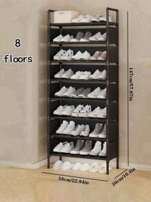 1pc Easy Assembling Dust-Proof Shoe Rack, Storage Rack, Space-Saving, Sturdy, Fashionable, Easy Disassembly, Portable, Suitable For Living Room, Bedroom, Entryway, Office, Home, Multi-Tier Storage, Holiday Gift, Christmas Gift, Children's Gift