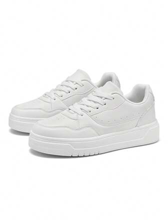 Dammode Casual mjuka sular bekväma sportsneakers, PU-läder utomhussportskor, året runt