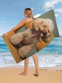 Custom Photo Beach Towel - Personalized With Your Own Image, Super Soft Microfiber, Quick-Dry , Contemporary Geometric Design For Beach, Pool, Bathroom Use, Poolside Accessory Quickdry Fabric, Personalized Beach Towel