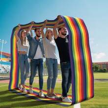 1 件户外团队建设多人协作滚轮脚带，采用彩虹色牛津布制成，周长 6 米，可同时为 3-4 人运送节日派对礼物。 - 彩色 - 查看 8