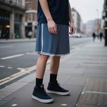 Under Armour شورتات كاجوال رياضية من تحت الدرع للرجال للكرة السلة مصنوعة من القماش المحبوك - البحرية - مشاهدة 3