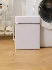 4个装灰色拉链封口网状洗衣袋，4种不同尺寸加厚洗衣袋，衣物保护洗衣袋，洗衣房必备配件，家庭必需洗衣袋