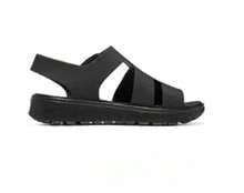 Skechers 女士新款厚底罗马风格凉鞋，轻便沙滩鞋 - 黑色 - 查看 2