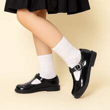 Girls Mary Jane Ballet Flats – School Uniform Dress Shoes For Toddler & Little Girls(Back To School Shoes) - màu đen - Xem 2