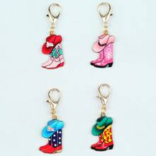 12pcs/24pcs Western Cowboy Hat & Boot Alloy Keychains ,Western-Themed Gifts For Birthday, Friendship, Party Favors, Bag Charms,Mini Keychain For Men And Women. Bag Accessories Lanyards With Id Holder Car Accessories