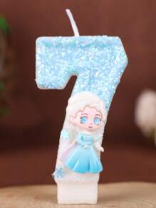 Disney Disney FROZEN ELSA Princess Themed Cute Candle Birthday Cake Decorative Bougie Creative Cartoon Girls Celebration Party Supplies Wholesale