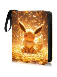 pokemon Collectible Trading Card Albums,4 Pocket Card Binder, 400 Double Sided Pocket PU Premium Zip Trading Collection Binder With 50 Removable Sleeves And 4 Pocket 30 Pages 240 Cards Storage Album For TCG, Sports Cards Great For Birthday, Easter, Thanksgiving Gifts,Back To School,School Supplies