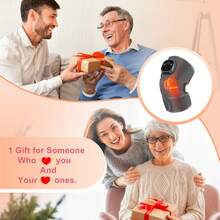 1 st benmassageapparat, justerbar värme- och vibrationsmassageapparat för knä, 4 temperatur- och 3 intensitetsnivåer, lämplig för knä, axel, armbåge - Multifärgad - Visa 7