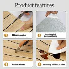 Wooden Flat Noodles 3D Wallboard - Sound Insulation Self-Adhesive Wall Sticker, Thickened Moisture-Proof Removable PVC Flat Noodles Wallpaper And Foam Board, Used For Home Decoration, 3d Three-Dimensional Waterproof Moisture-Proof Living Room TV Background Wall, Wood Grain Rental Room Decoration Supplies