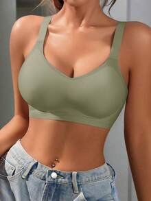 3Pcs Women's Solid Color Wireless Lingerie Bra For Summer Casual-Comfy With Lift Support - Multicolor - View 7