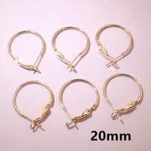 20pcs 15-30mm Earring Clip On Hoops Round Big Circle Hoop Hooks Earrings DIY Jewelry Making Accessories Findings