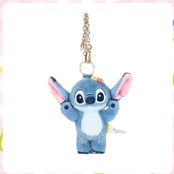 Disney Stitch "Quirky & Fun" Plush Keychain, Mischievous, Soft-Plush Stitch With Exaggerated Expressions And Vibrant Colors, Perfect For Adding Playful Flair To Keys, Bags, Or Backpacks
