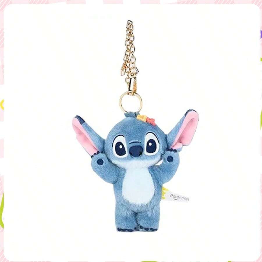 Stitch "Quirky & Fun" Plush Keychain, Mischievous, Soft-Plush Stitch With Exaggerated Expressions And Vibrant Colors, Perfect For Adding Playful Flair To Keys, Bags, Or Backpacks - Multicolor - View 1