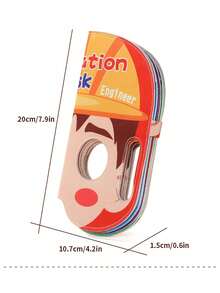 1pc Infant Funny Face Mask Felt Cloth Book, Early Education Cognitive Cards, Parent-Child Interactive Face-Changing Hole Book, Baby Early Education Face Changing Intelligent Interesting Toy - Multicolor - View 10